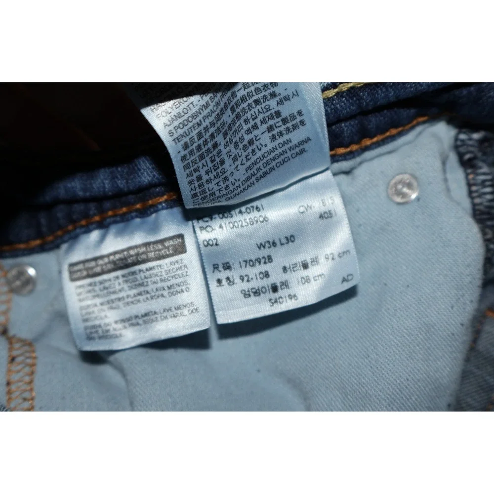 Levi;s 541 Strauss & Co Jeans Mens 36x30 Blue Straight Fit Stretch Denim